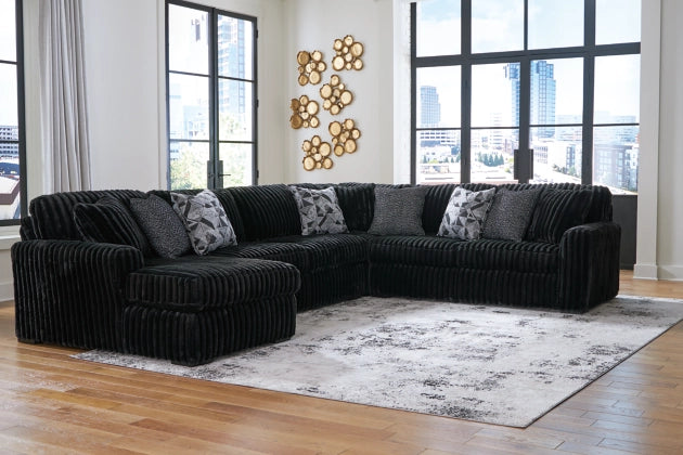 Midnight LAF 4 Piece Sectional