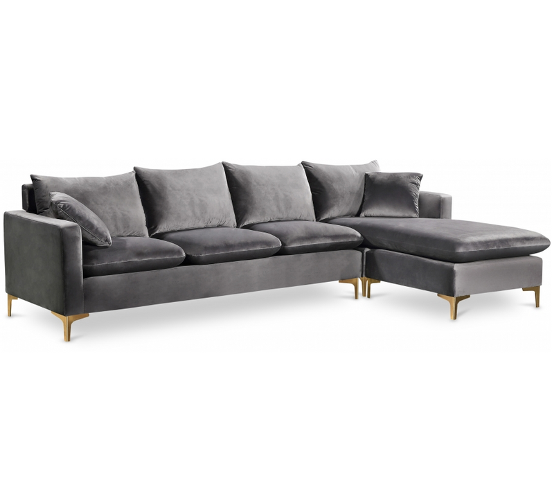 Naomi Velvet Reversible Sectional