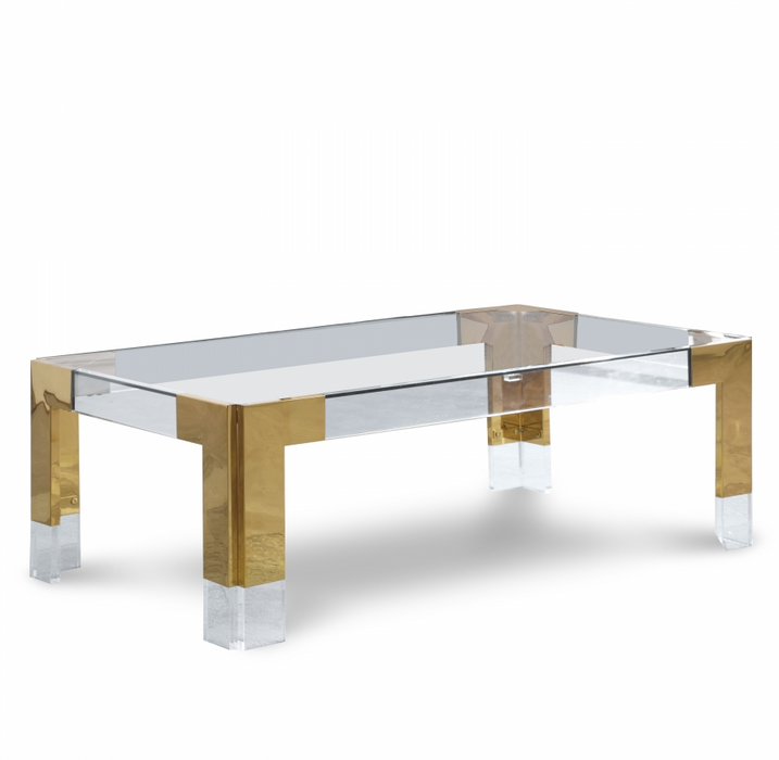 Casper Gold Rectangular Coffee Table