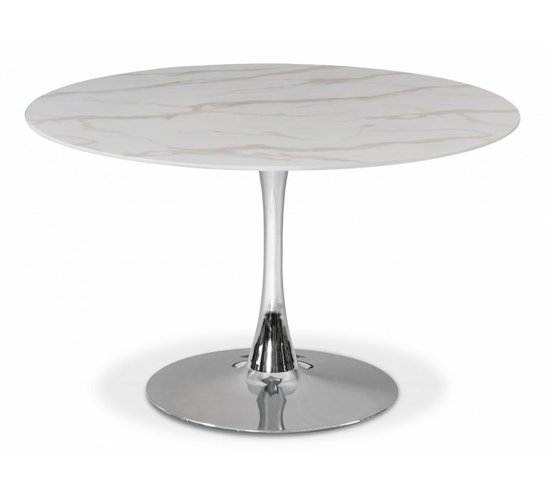 Tulip 48" Dining Table With Chrome Base