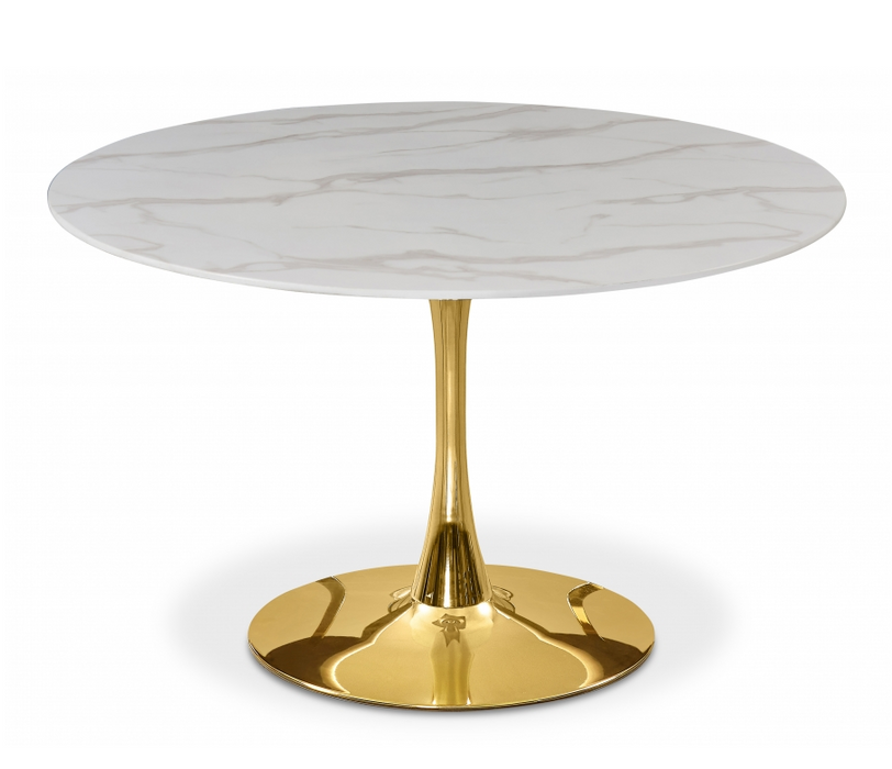 Tulip 48" Dining Table With Gold Base