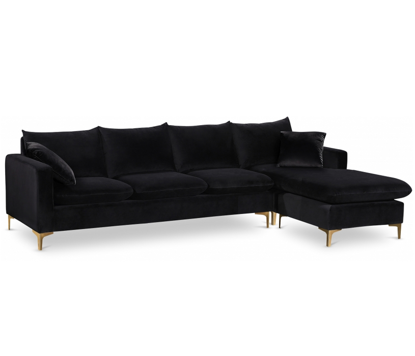 Naomi Velvet Reversible Sectional