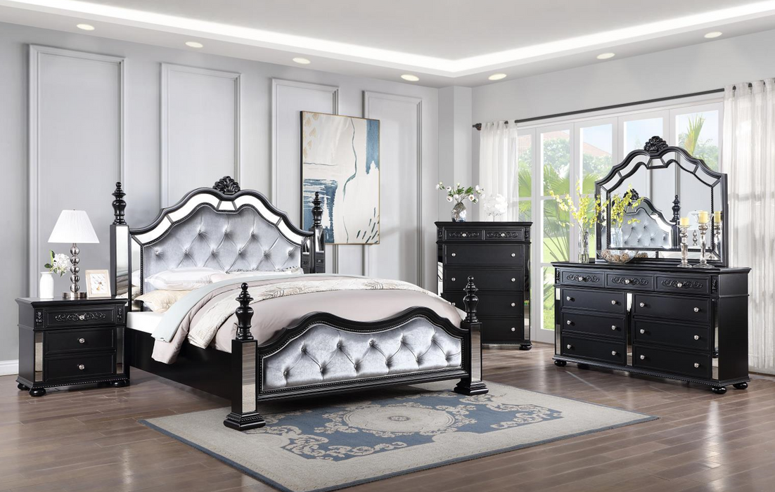 Camille Black Glam Bedroom Collection