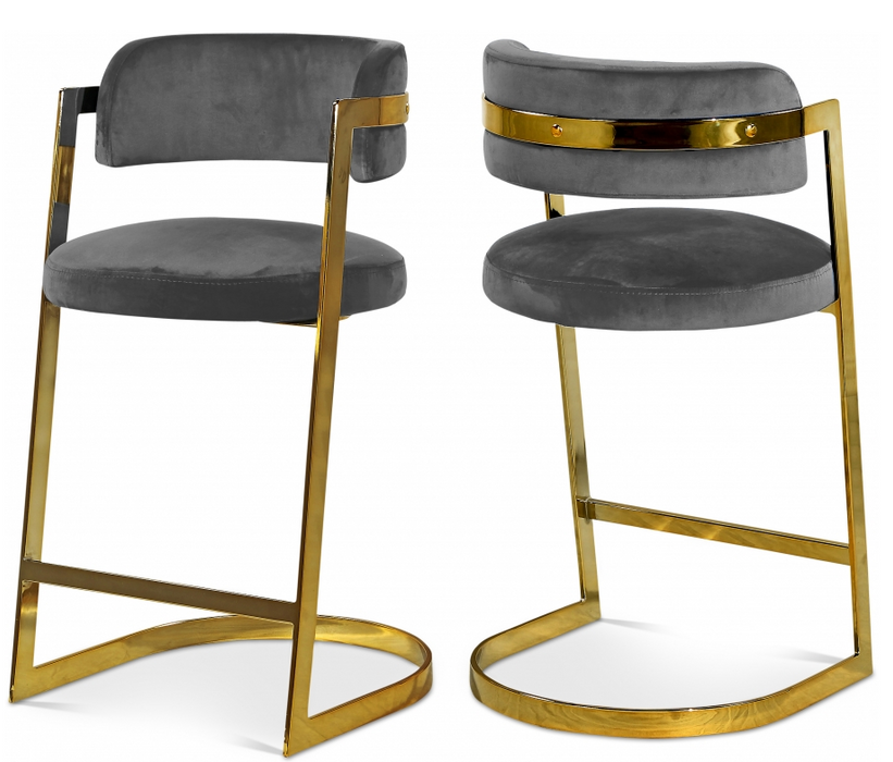 Stephanie Velvet Counter Stool