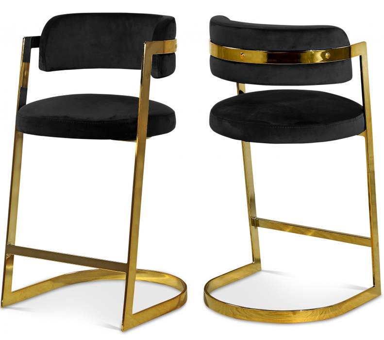 Stephanie Velvet Counter Stool