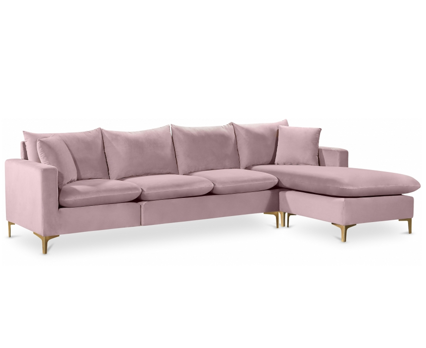 Naomi Velvet Reversible Sectional