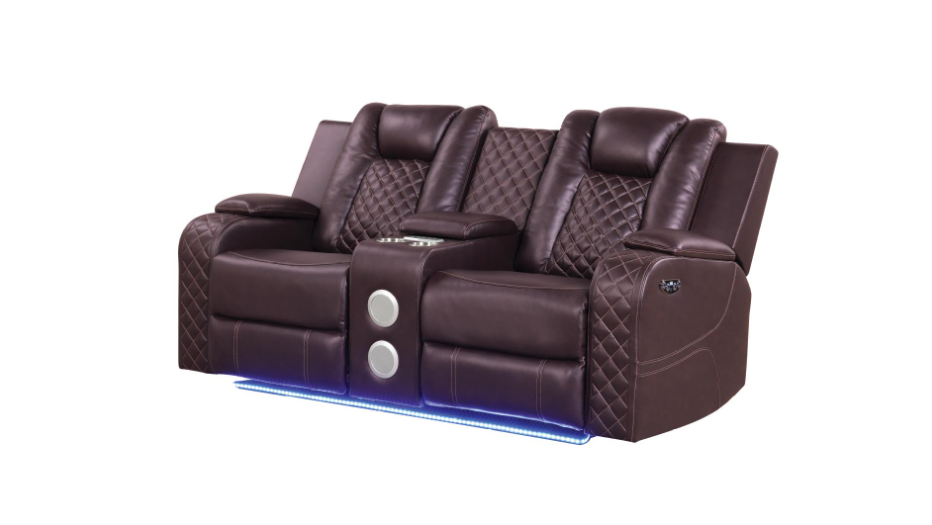 Benz Power Loveseat w/ adjustable headrest and LED Lights