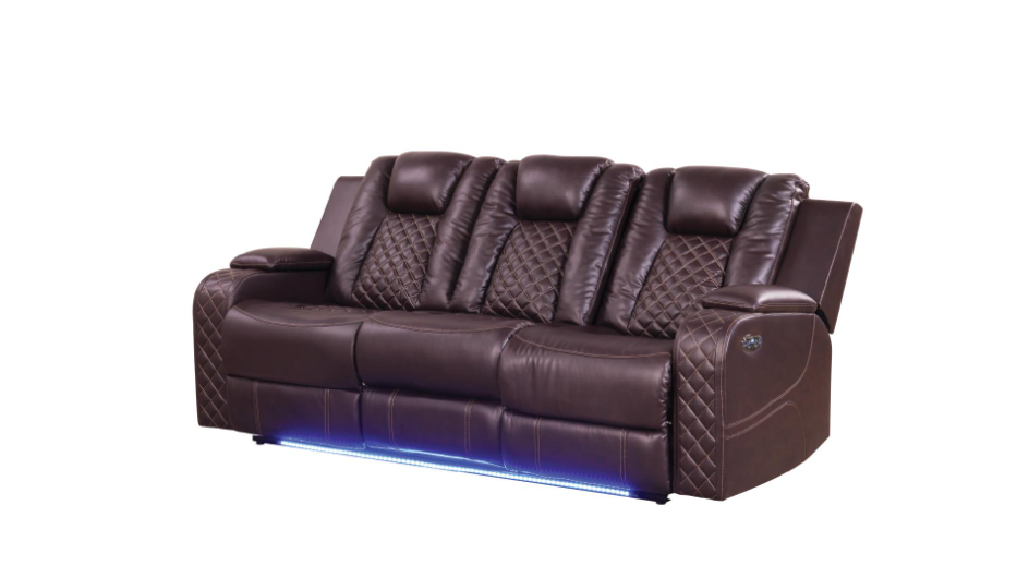 Benz Power Sofa w/ adjustable headrest and LED Lights