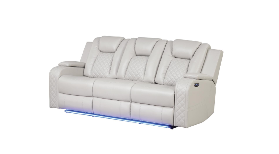 Benz Power Sofa w/ adjustable headrest and LED Lights