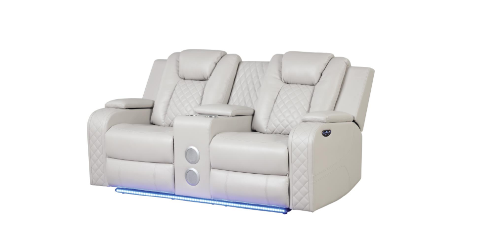 Benz Power Loveseat w/ adjustable headrest and LED Lights