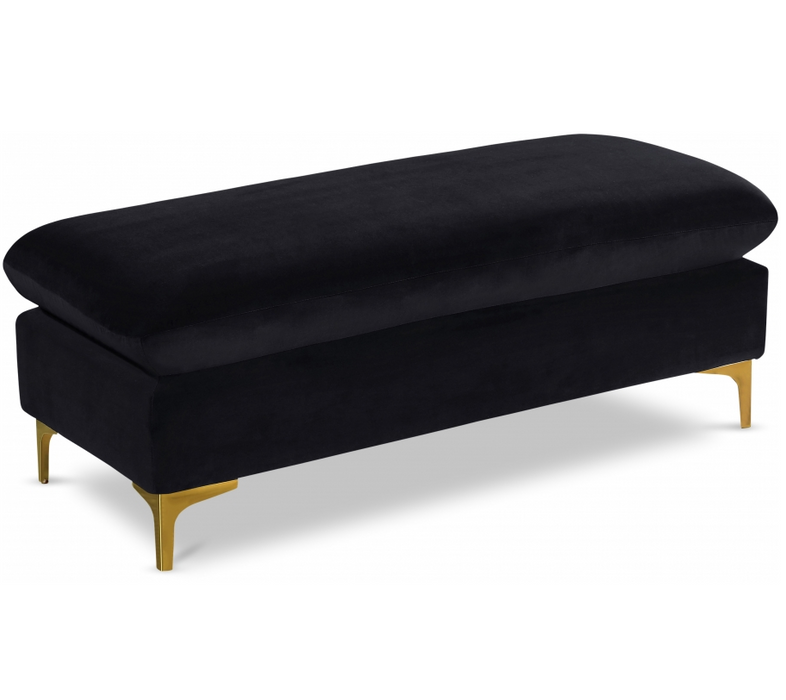 Naomi Velvet Ottoman | Bench