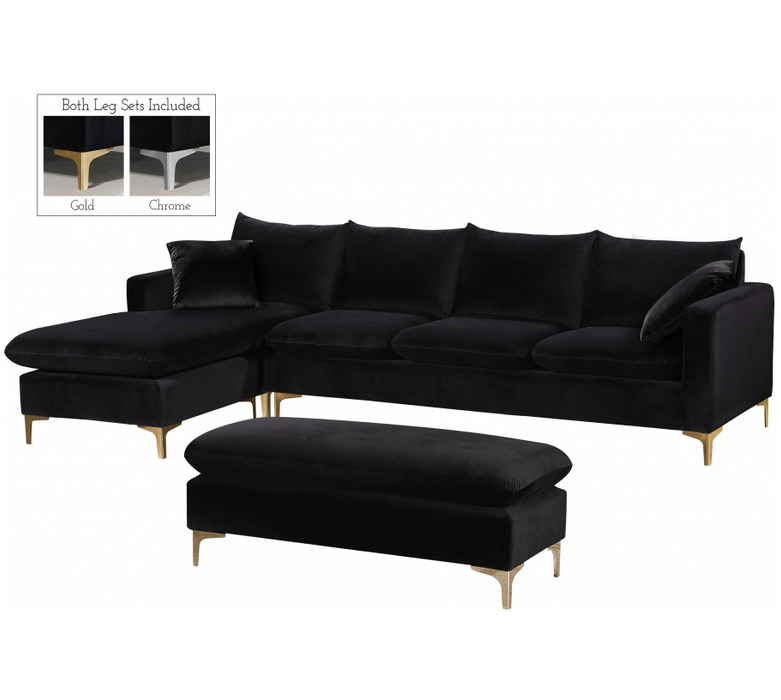 Naomi Velvet Reversible Sectional
