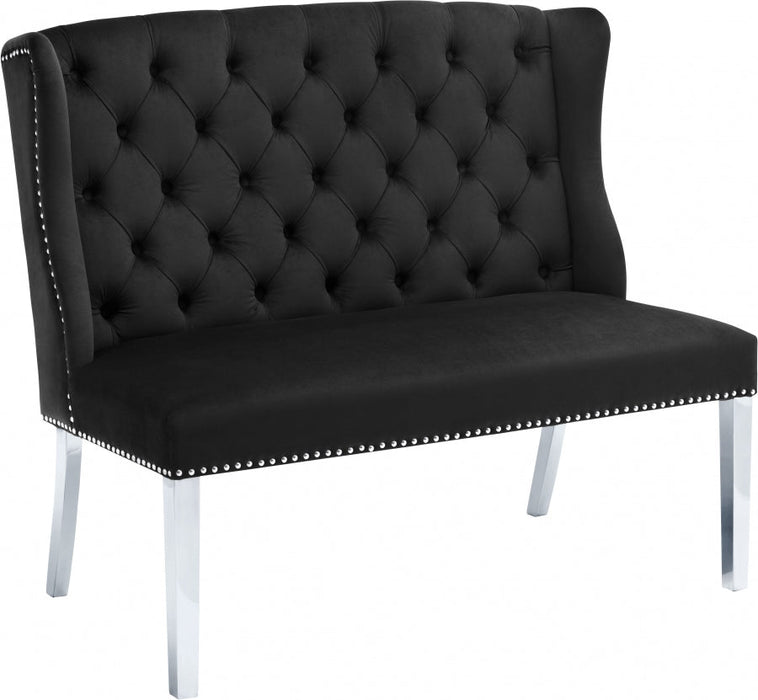 New Tufted Velvet High Back Bench