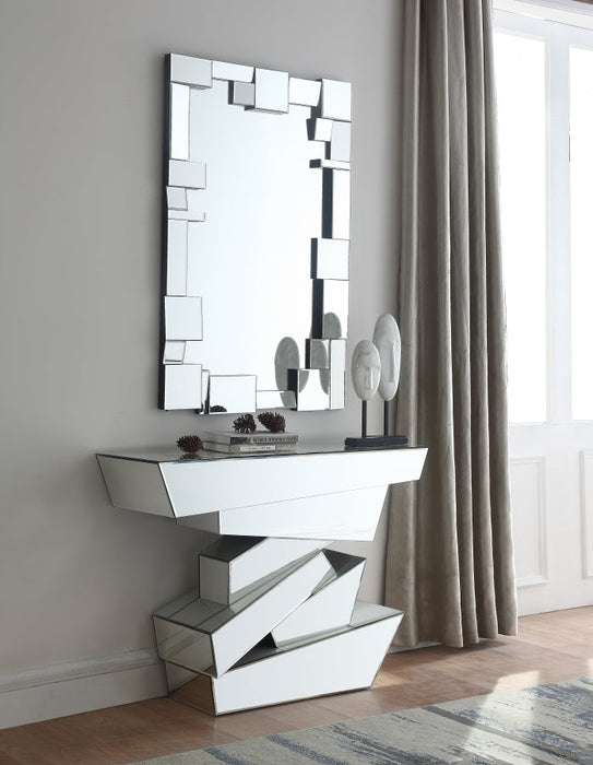 Silver Jade Mirrored Console Table