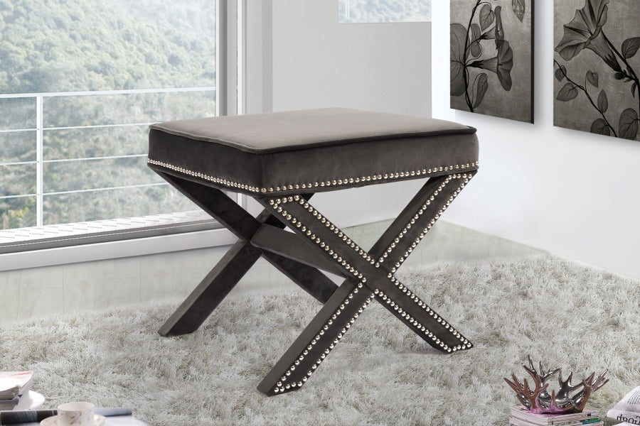 Nixon Velvet Ottoman Bench