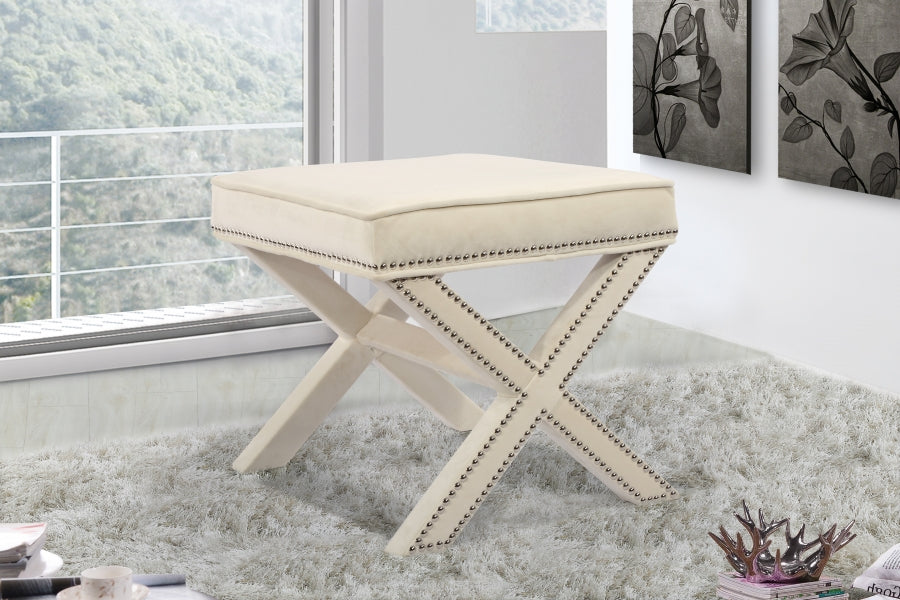 Nixon Velvet Ottoman Bench