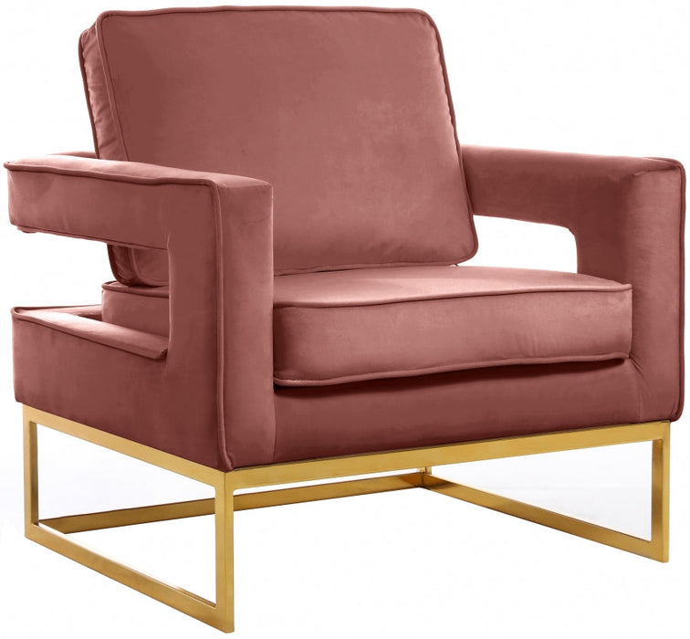 NOAH VELVET & GOLD ACCENT CHAIR