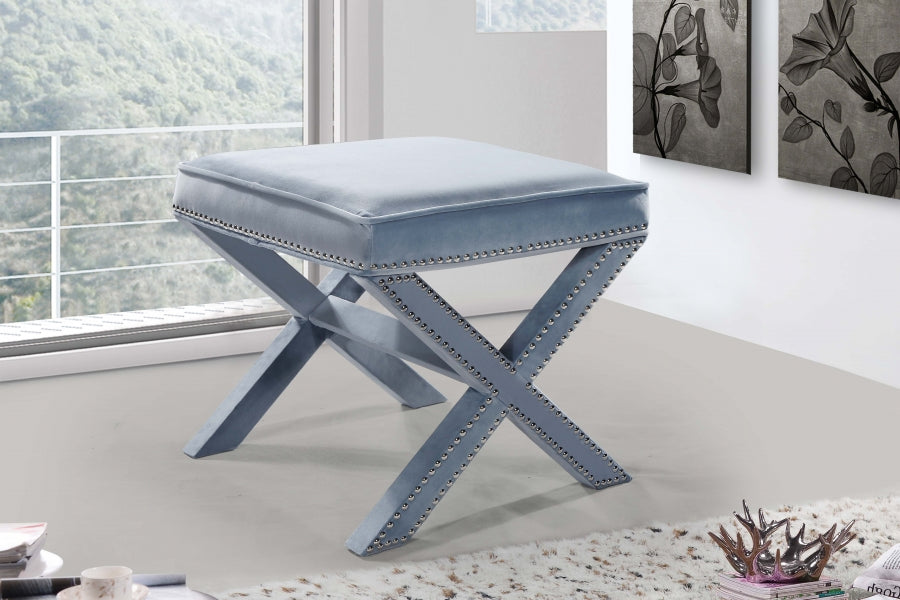 Nixon Velvet Ottoman Bench