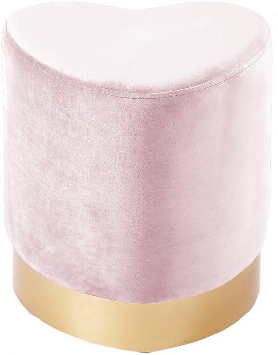 Heart Velvet Ottoman