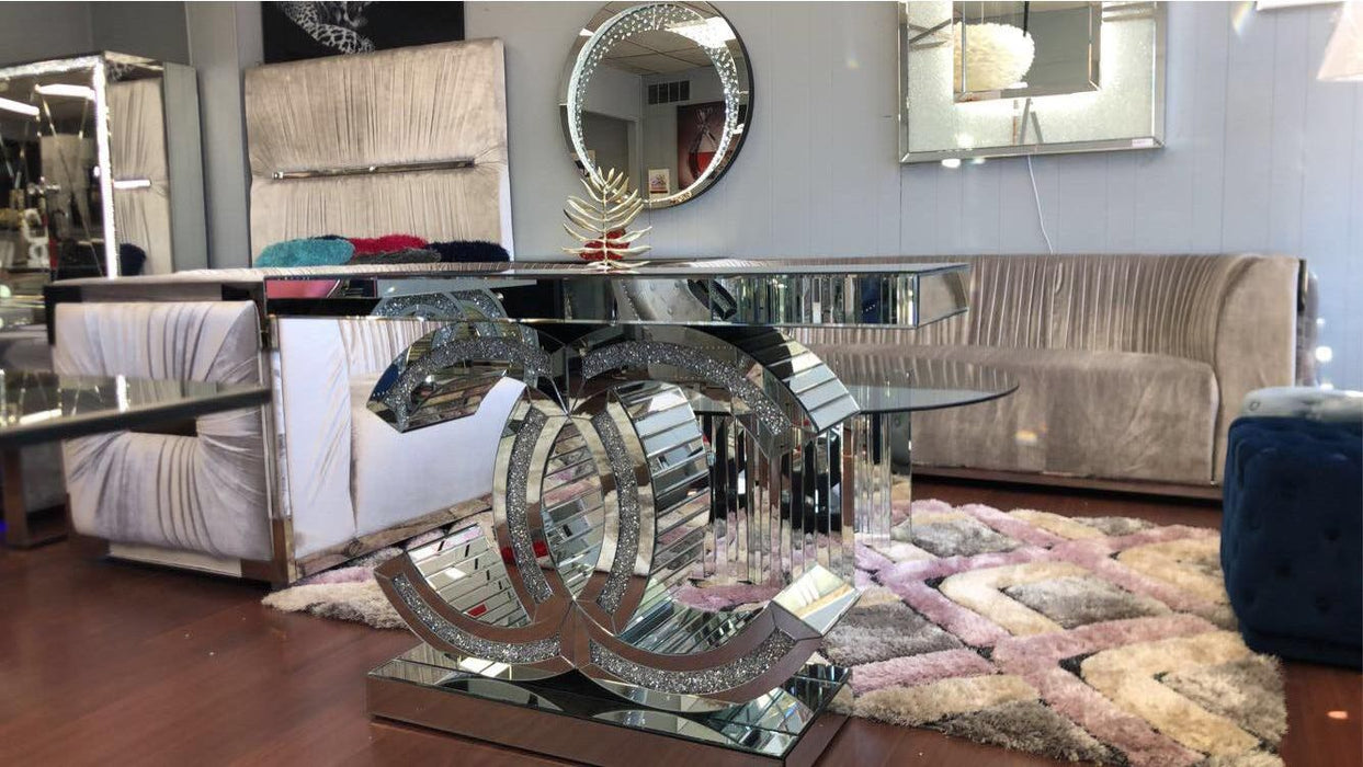 New Glam CC Mirrored Console Table