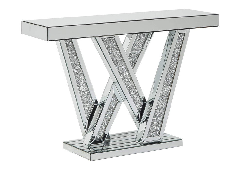 Glam mirrored console table