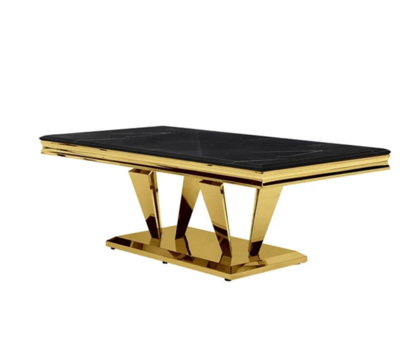 Black & Gold Marble Dining Table