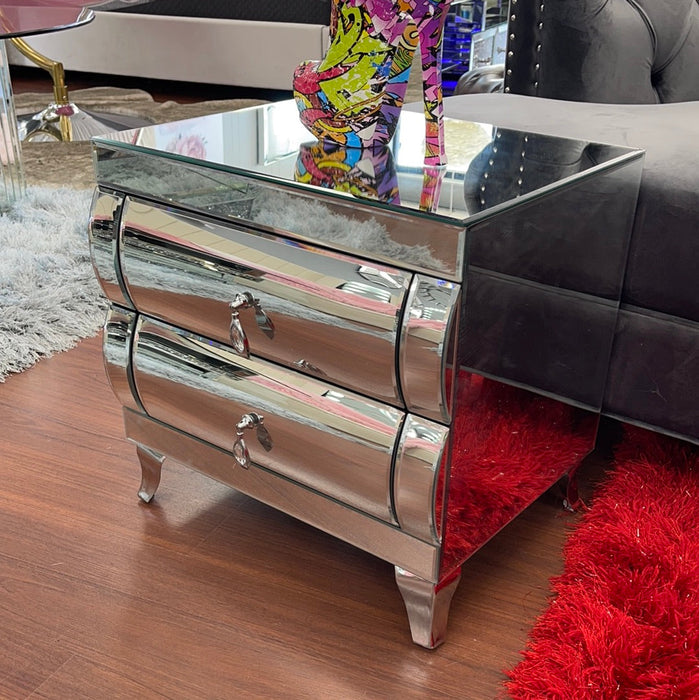 Glam Mirrored Mini End table
