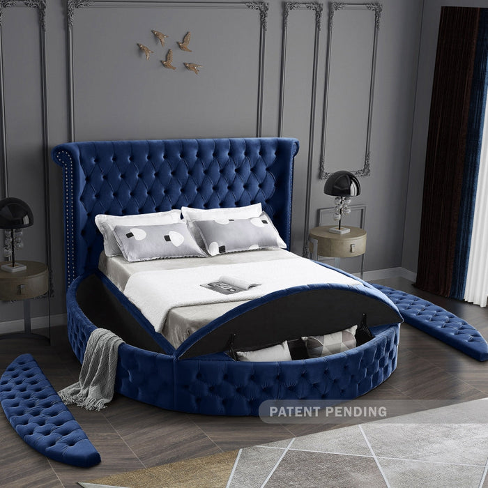 Velvet Circle Storage Bed