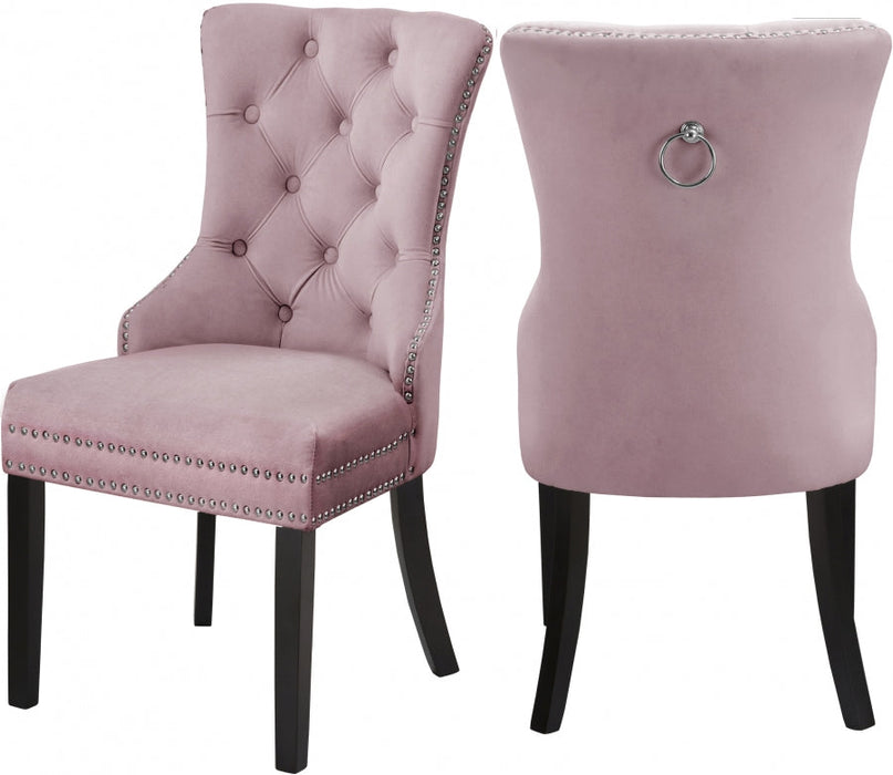 Pink Glam Tufted Dining Chair