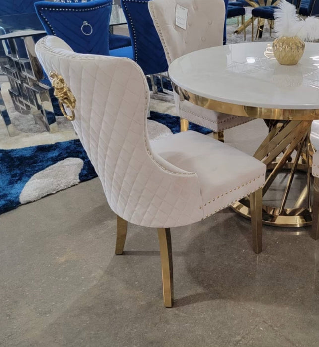Donna Cream & Gold Dining Chairs