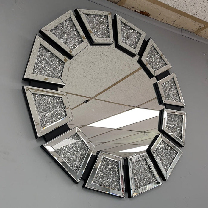 Round Glam Wall Decor Mirror