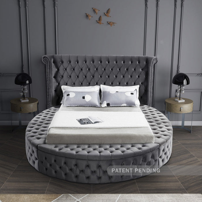 Velvet Circle Storage Bed