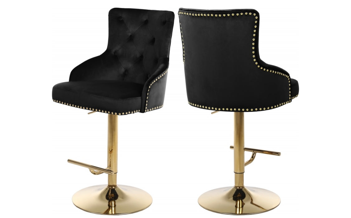 Claud Velvet Adjustable Barstool