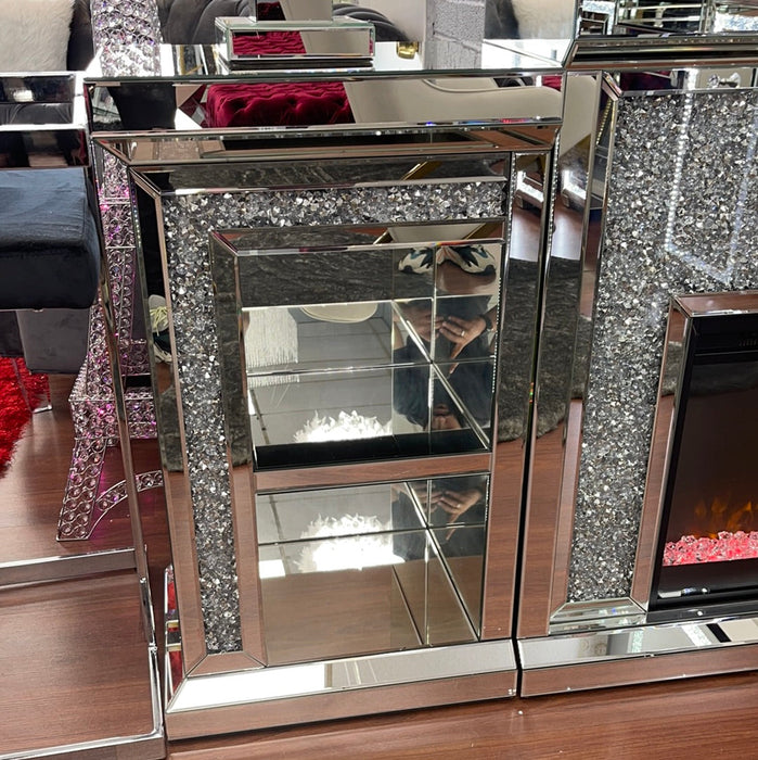 Glam Style Fireplace with Crushed Diamonds 💎