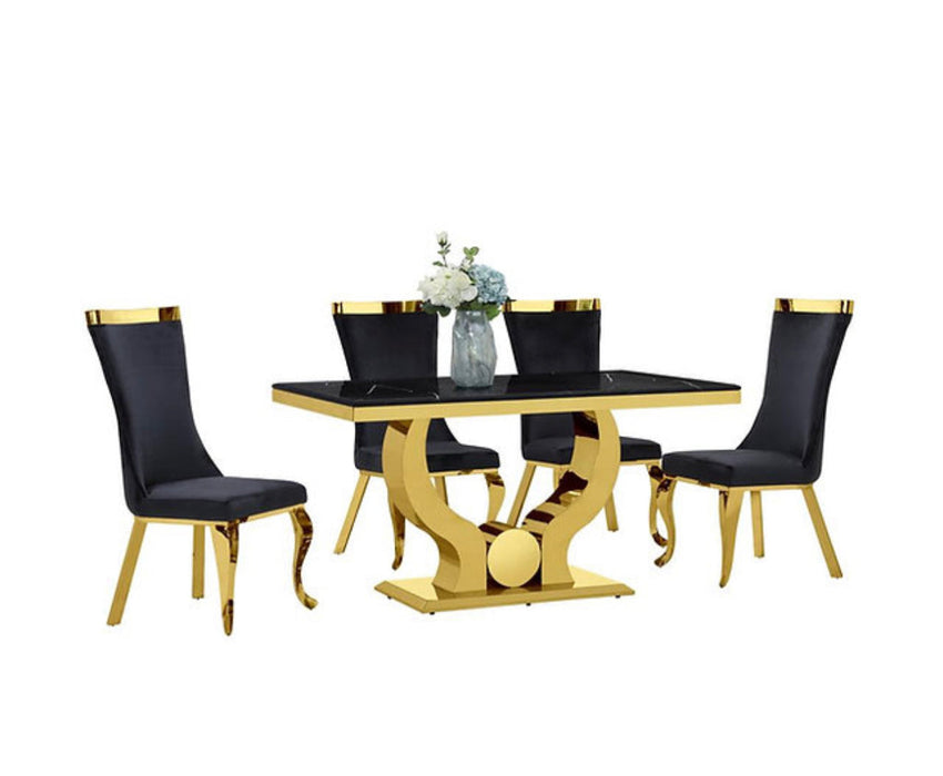 Black & Gold Majestic Dining Table
