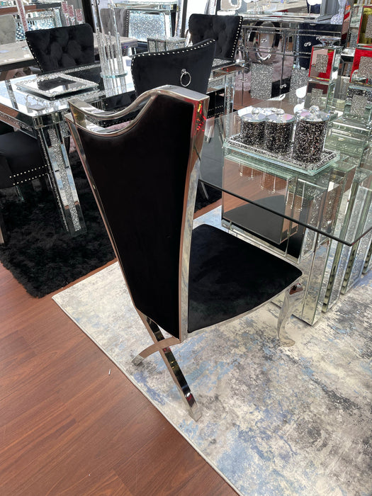 Black Velvet Highclass Dining Chairs