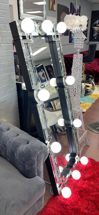 Glam Mirror w/Hollywood Bulbs &Crushed 💎s
