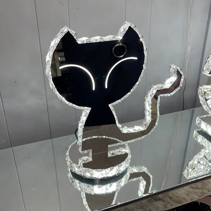 Glam Crystal Cat Lamp