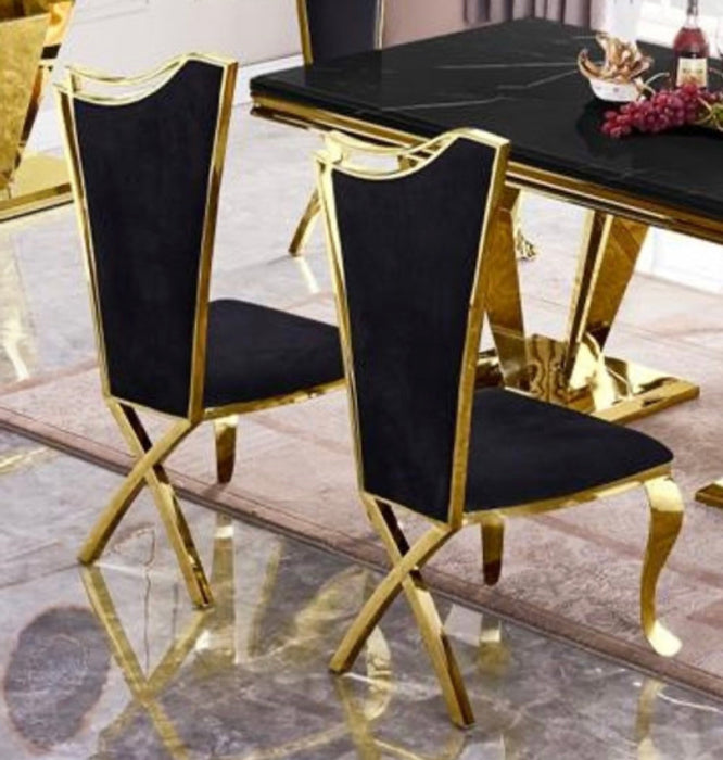 Black & Gold Phoenix Dining Chair