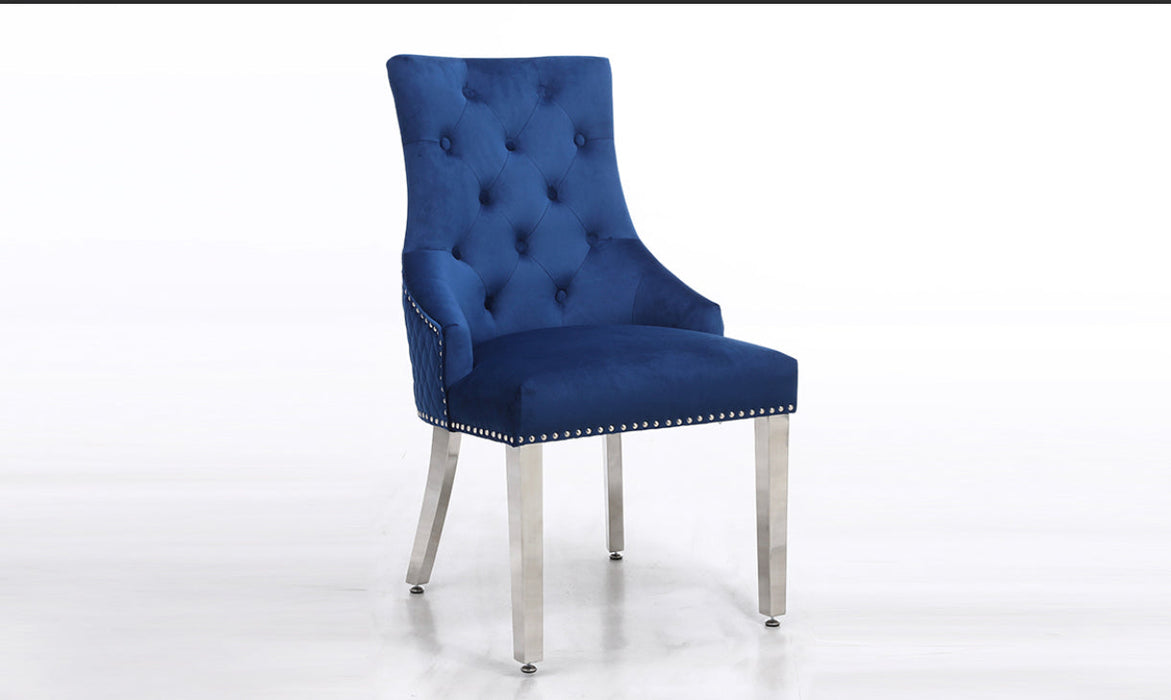 Blue Leo Knocker Dining Chair