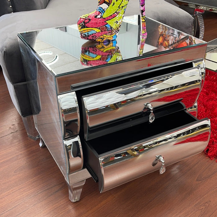 Glam Mirrored Mini End table