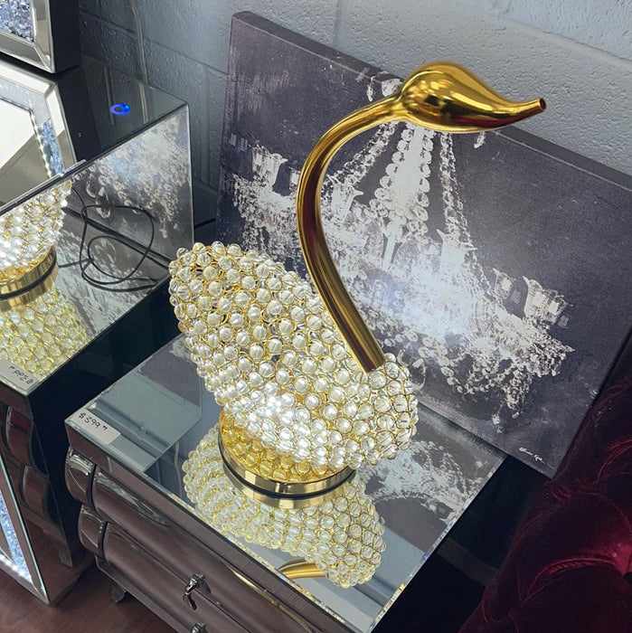 Crystal Swan Lamp