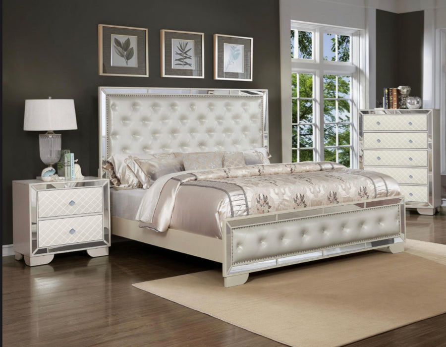 Madison King Cream 5pc Bedroom Set