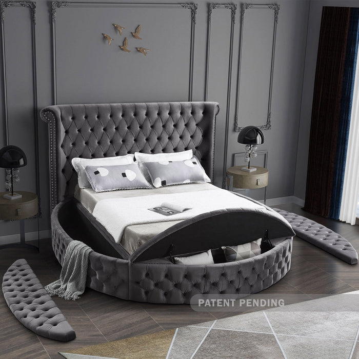 Velvet Circle Storage Bed