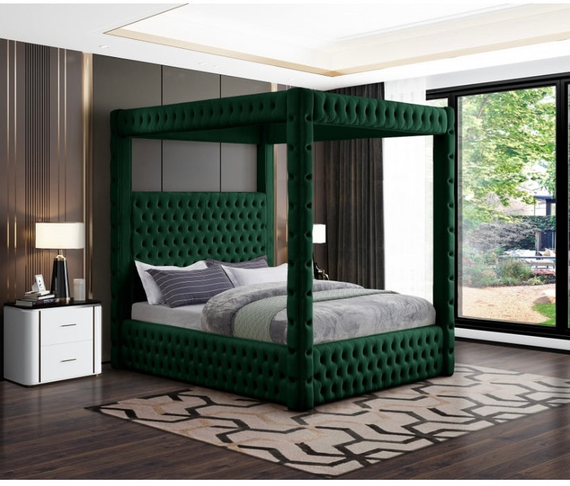 Loyal Canopy Velvet Bed