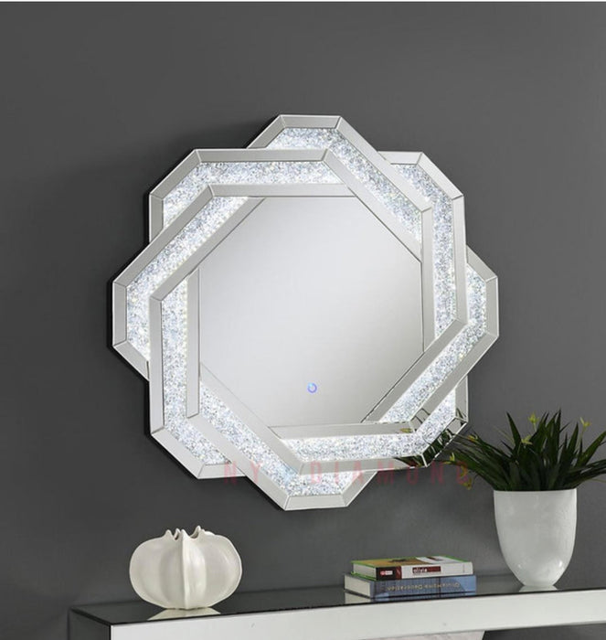 Lubna Wall LED Diamond Mirror