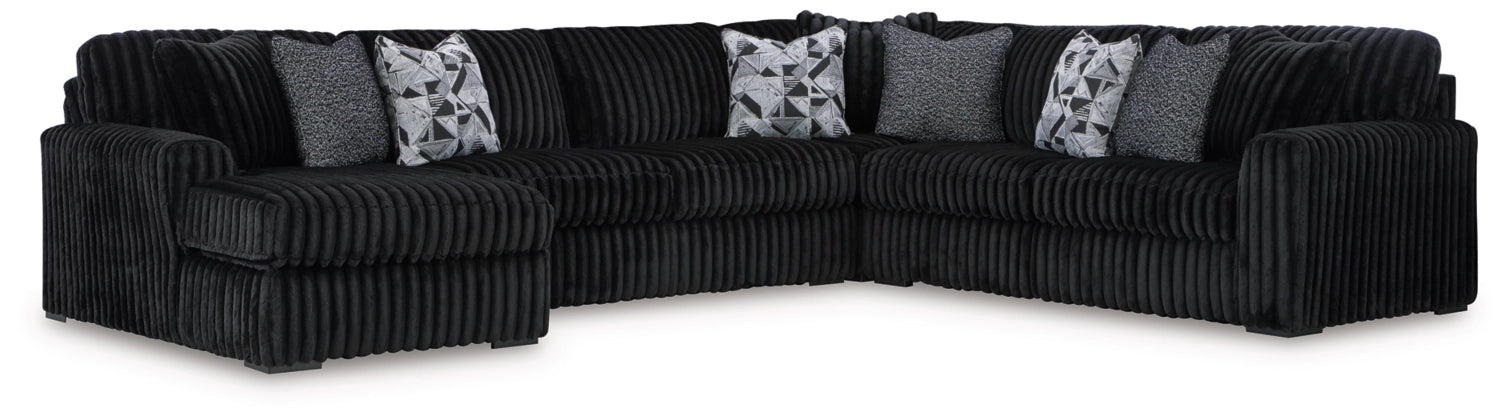 Midnight LAF 4 Piece Sectional