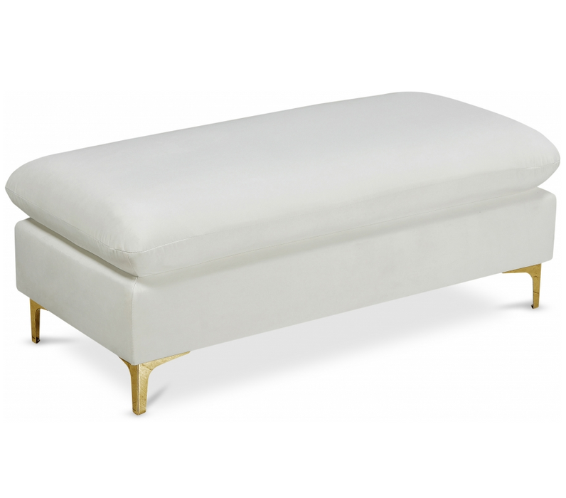 Naomi Velvet Ottoman | Bench