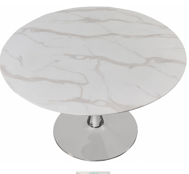 Tulip 48" Dining Table With Chrome Base
