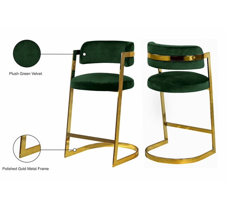 Stephanie Velvet Counter Stool